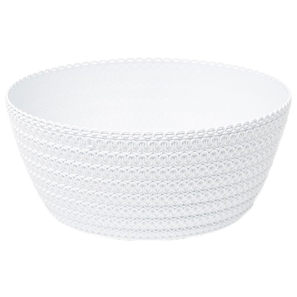 Heimwerkercenter Pflanzschale MePla Schale Jersey - wetterfestes Pflanzgefäß ø24cm - weiß