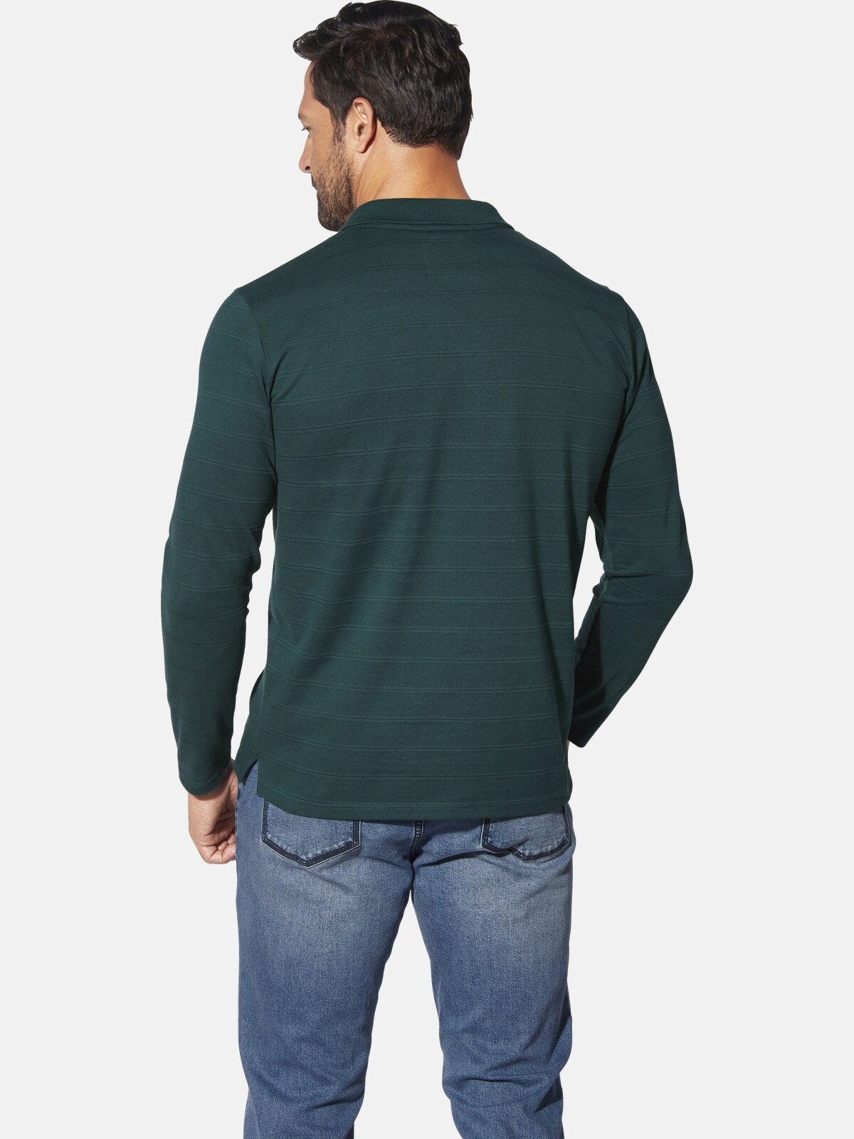 Jan Vanderstorm Langarm-Poloshirt MAKSE mit nordischem Print günstig online kaufen