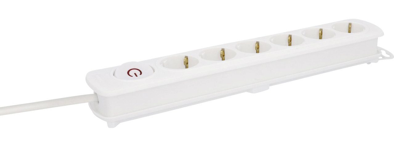 UNITEC Unitec Steckdosenleiste 6-fach 1,4m mit Schalter Steckdosenleiste, Flachstecker