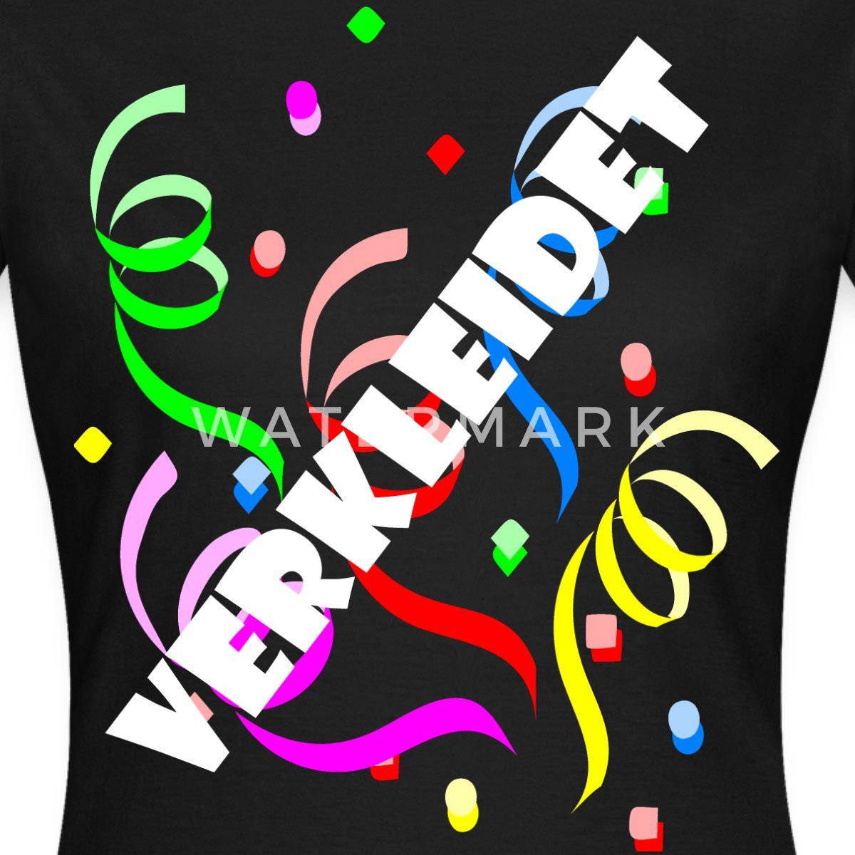 Spreadshirt T-Shirt Verkleidet Konfetti Luftschlangen Karneval Frauen T-Shi günstig online kaufen