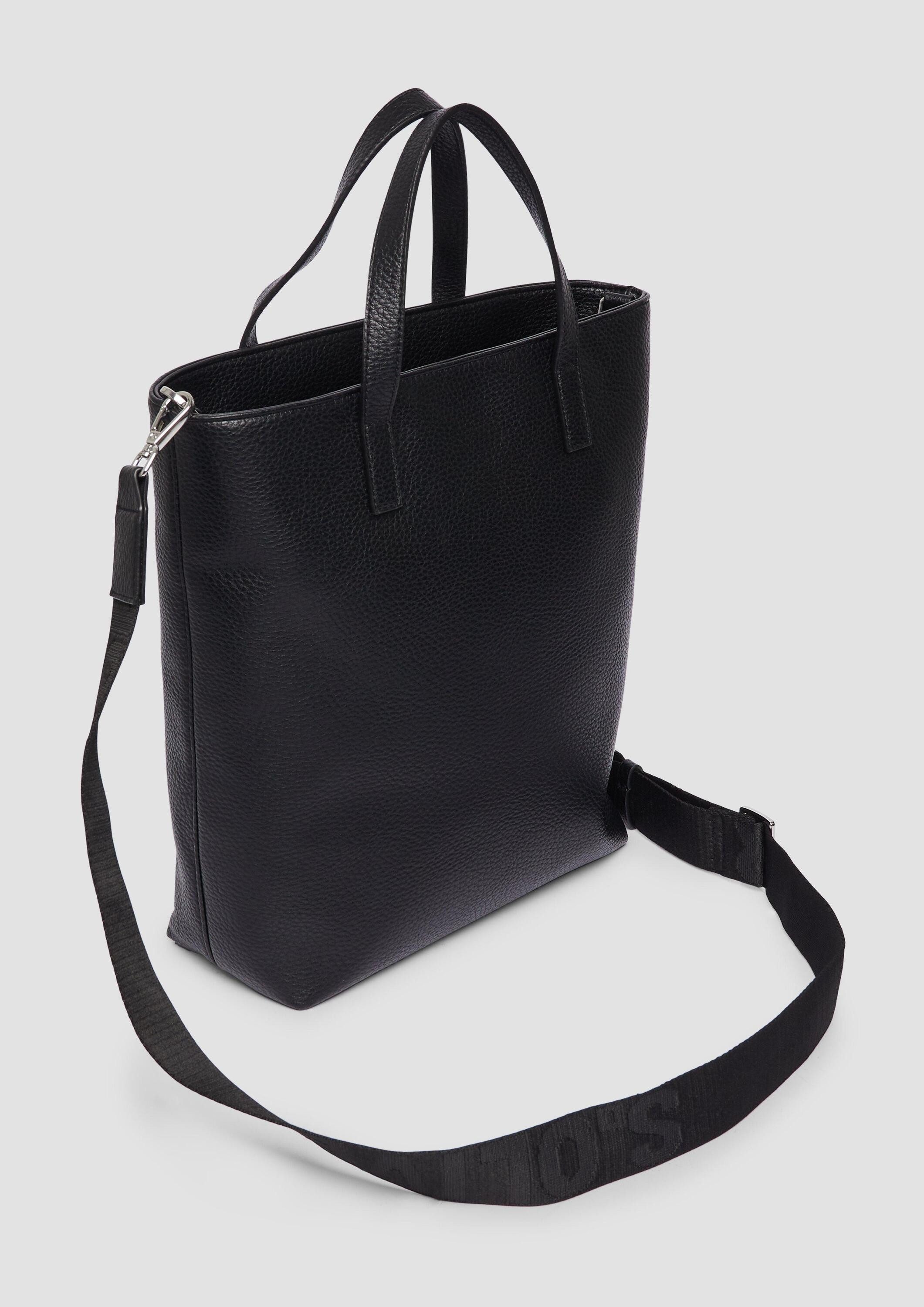 s.Oliver Shopper Tasche, Shopper aus Lederimitat mit abnehmbarem Logo-Schulterriemen