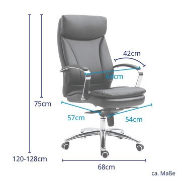 SVITA Bürostuhl (1 St), hohe Rückenlehne, pflegeleicht, dicke Polsterung