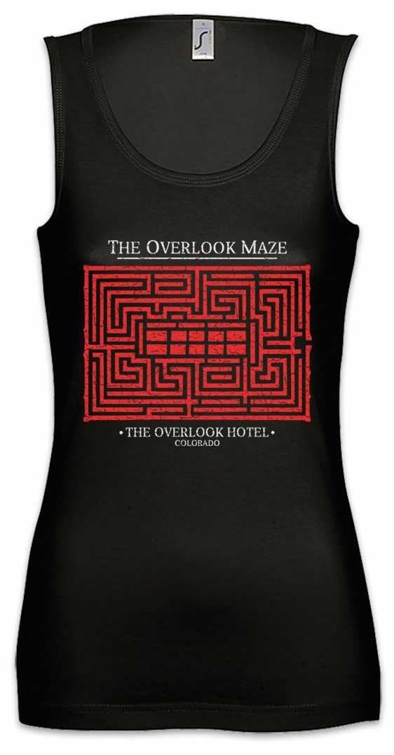 Urban Backwoods Tanktop The Overlook Maze Ärmelloses Damen T-Shirt Hotel Horror Kult Jack Labyrinth Logo Movie Redrum