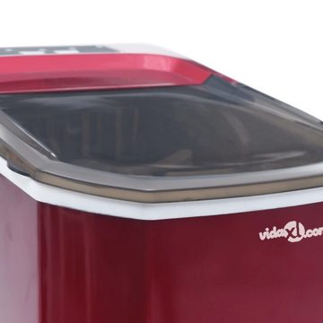 vidaXL Eiswürfelmaschine Eiswürfelbereiter Rot 1,4 L 15 kg / 24 h