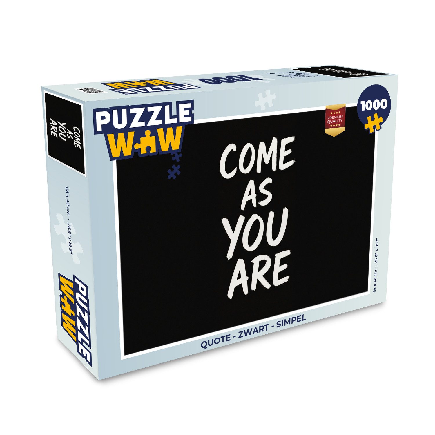 Puzzle Zitat - Schwarz - Einfach