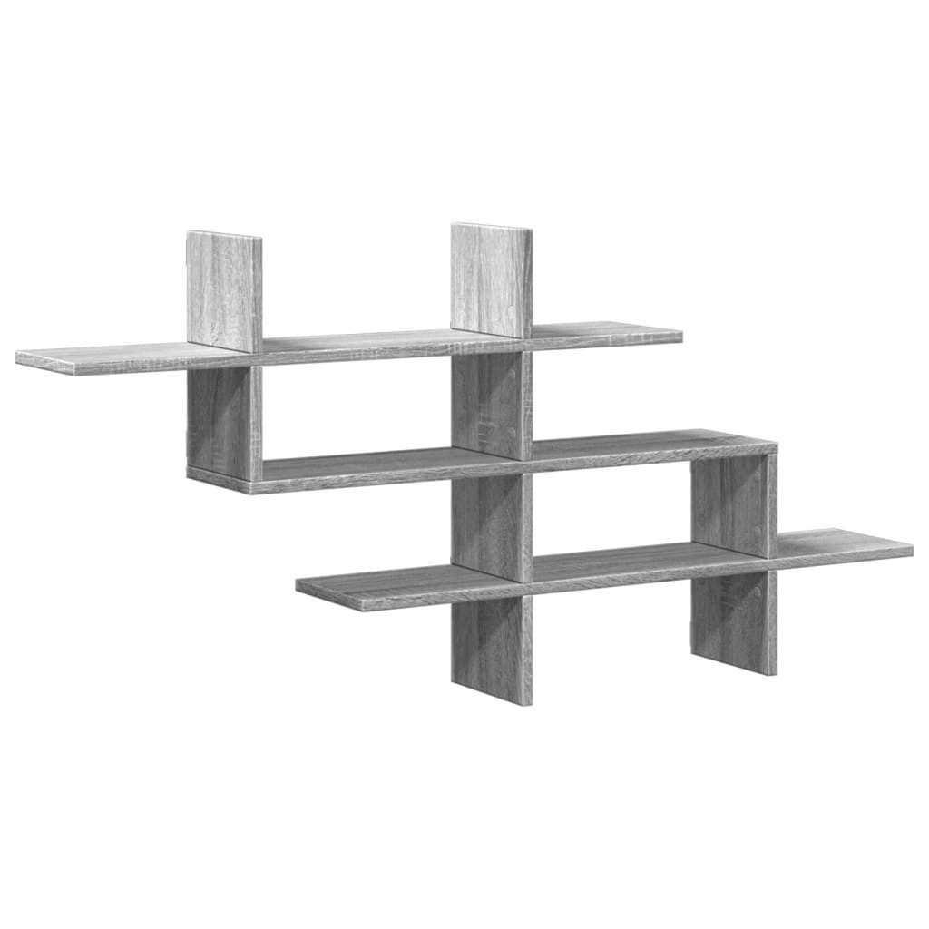 vidaXL Regal Wandregal Grau Sonoma 124,5x18x60,5 günstig online kaufen
