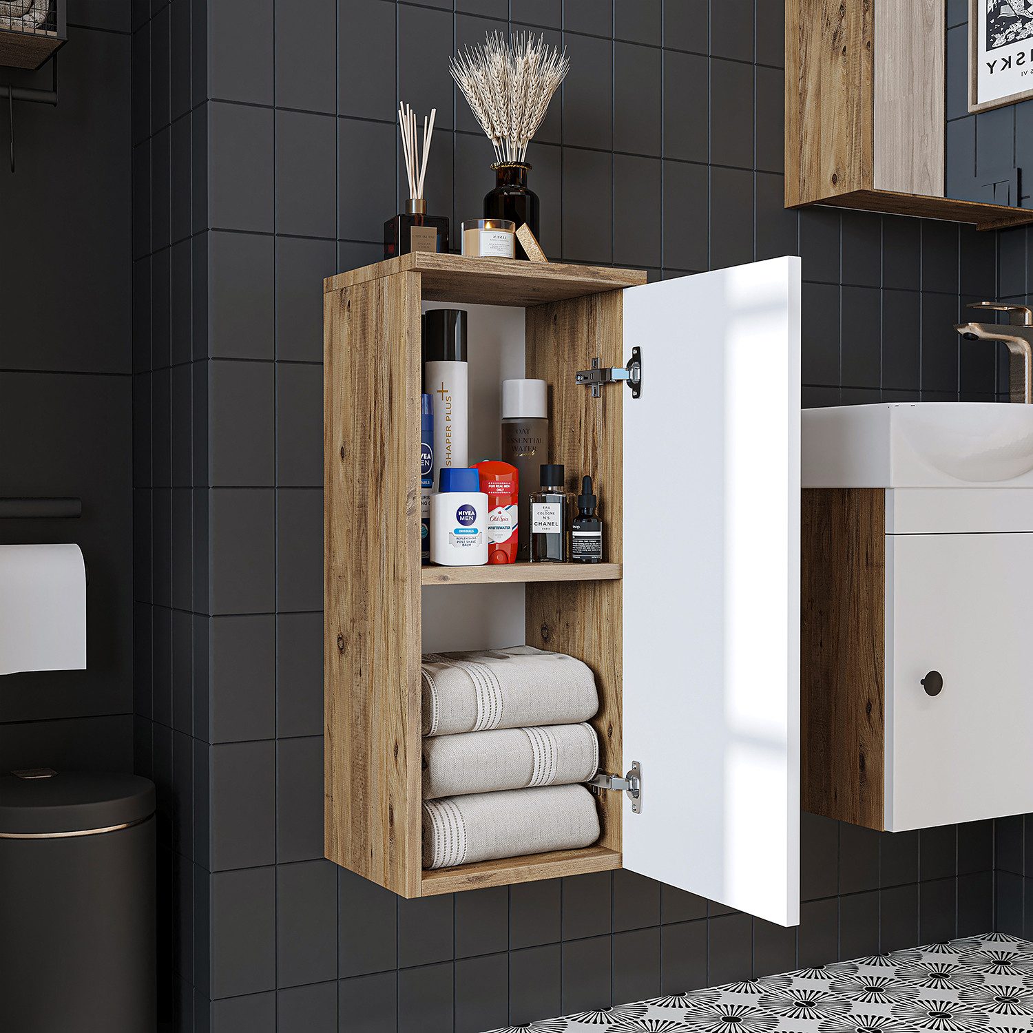 Roomart Badmöbel-Set PUNTO, (Unterschrank mit Waschbecken günstig online kaufen