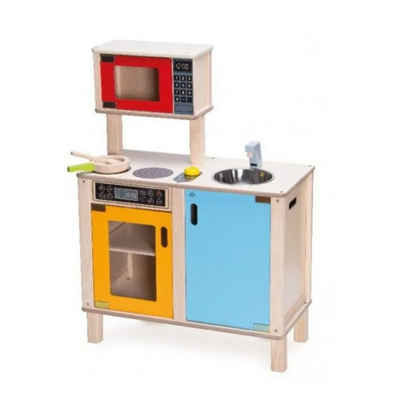 suebidou Spielküche Kleine Kochstation Holzspielküche für Kinder, Holzspielzeug