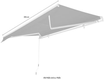 KONIFERA Gelenkarmmarkise Breite/Ausfall: 395 x 250 cm, Neigungswinkel verstellbar