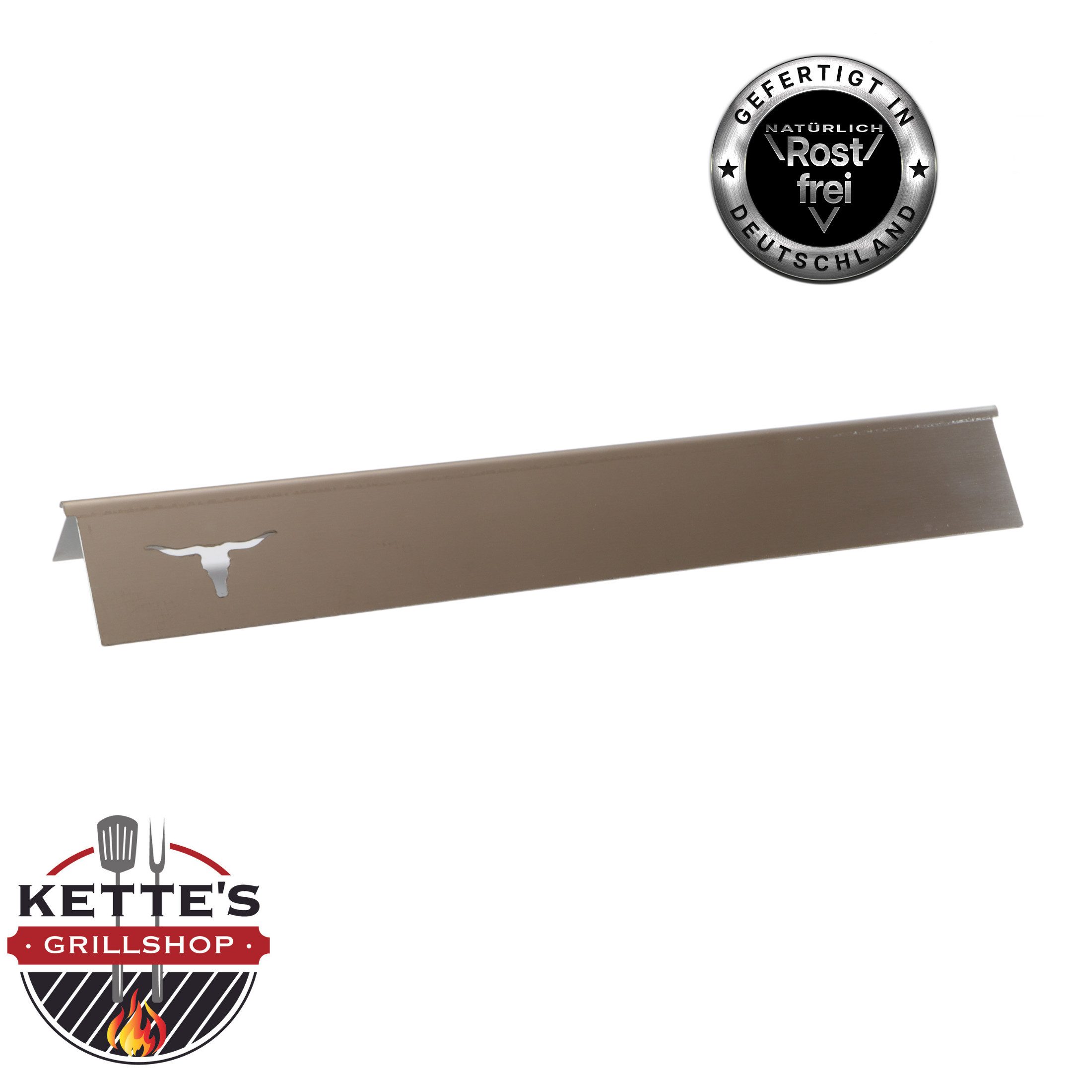 Kette´s Grillzubehör Grillerweiterung Edelstahl Brennerabdeckung, Flavorizer Bars für Napoleon Gasgrills (1 Stück), Rostfrei, Edelstahl, Silber, langlebig 1,5mm stark