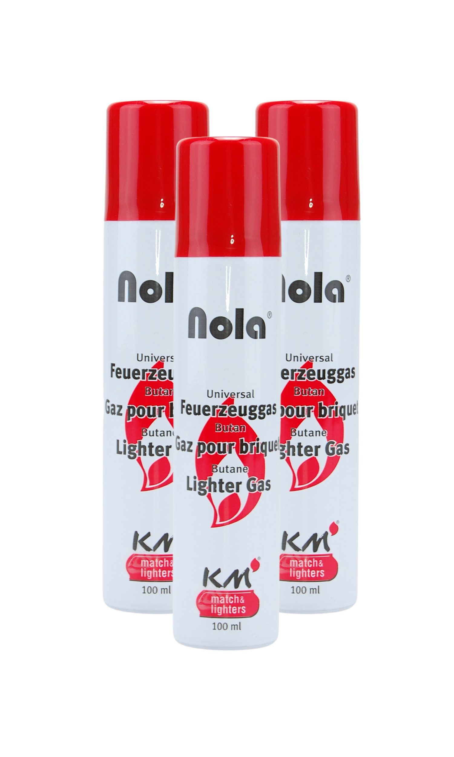 HeimundWerken Gas NOLA Feuerzeuggas 3er Pack à 100ml