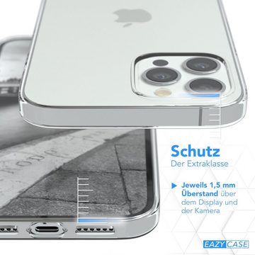 EAZY CASE Handyhülle Slimcover Clear für Apple iPhone 12 Pro Max 6,7 Zoll, durchsichtige Hülle Ultra Dünn Silikon Backcover TPU Telefonhülle Klar