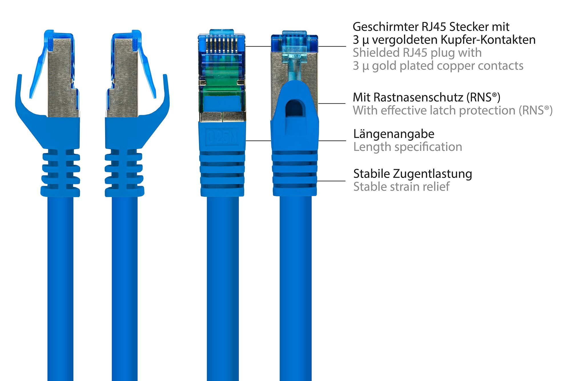 GOOD CONNECTIONS Patchkabel Ethernet Netzwerkkabel, RJ45 Stecker gerade, RJ45 Stecker gerade (150 cm)
