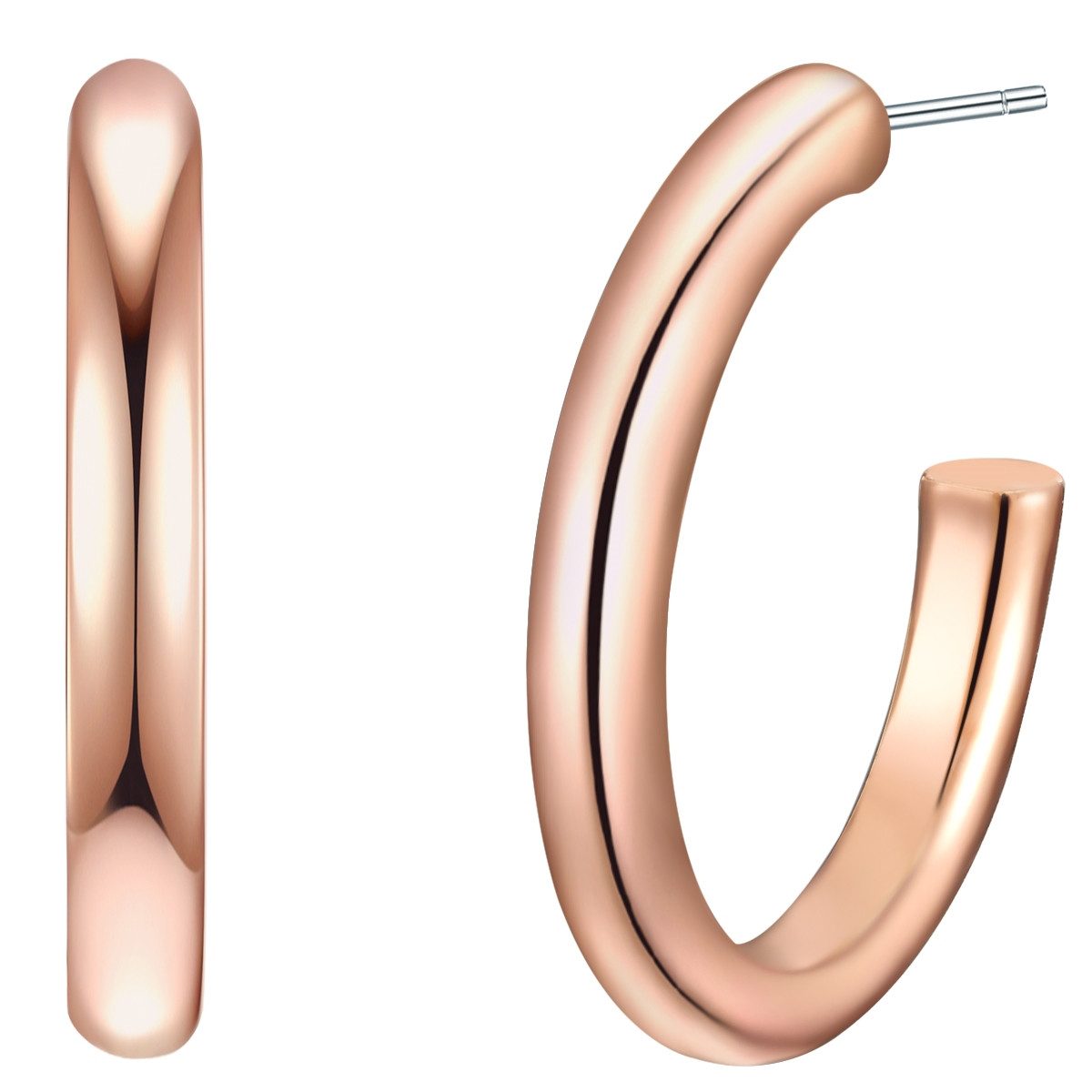 Yokoamii Paar Creolen Set: Y53 (2-tlg), Creolen roségold