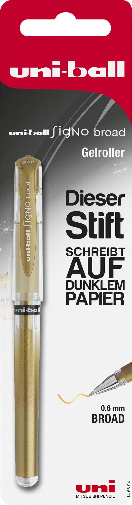 uni-ball Gelschreiber Faber Castell Gelroller UB SIGNO UM-153 1,0 mm gold met.