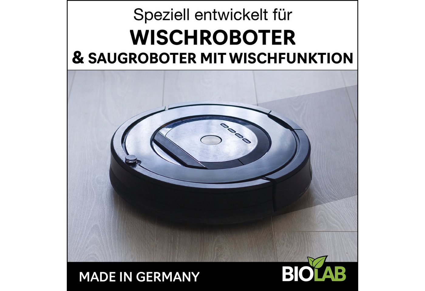 Thumbnail - BIOLAB Bio Wischroboter Reinigungsmittel Fussbodenreiniger (Konzentrat 1:20, [1-St. 1000 ml Reiniger für Wischroboter)