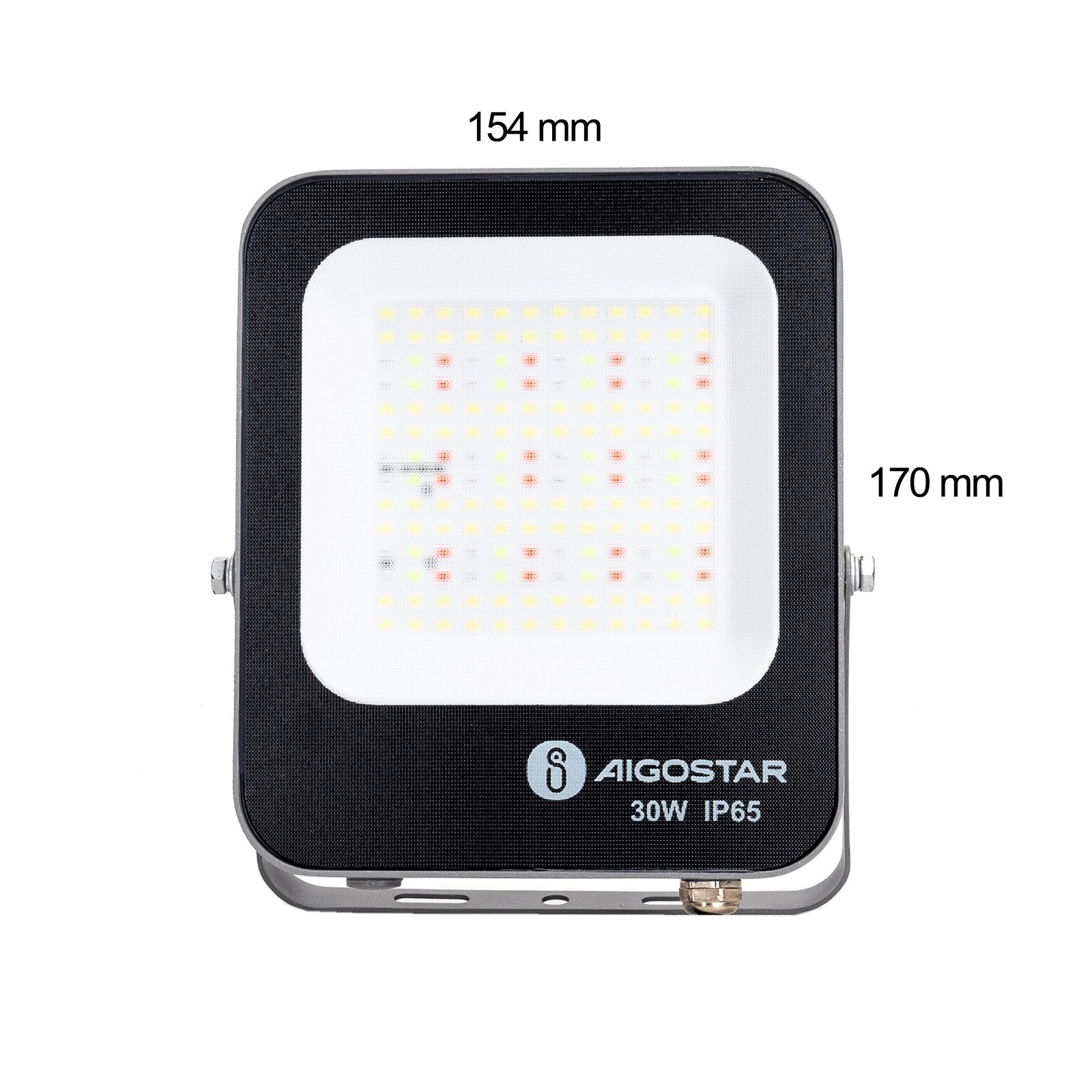 Aigostar Außen-Wandleuchte Smart LED RGB CCT Fluter Strahler Bluetooth mit APP oder Fernbedienung, RGB, 20w Bluetooth Smart RGB Fluter mit FB. oder App-Steuerung Dimmbar