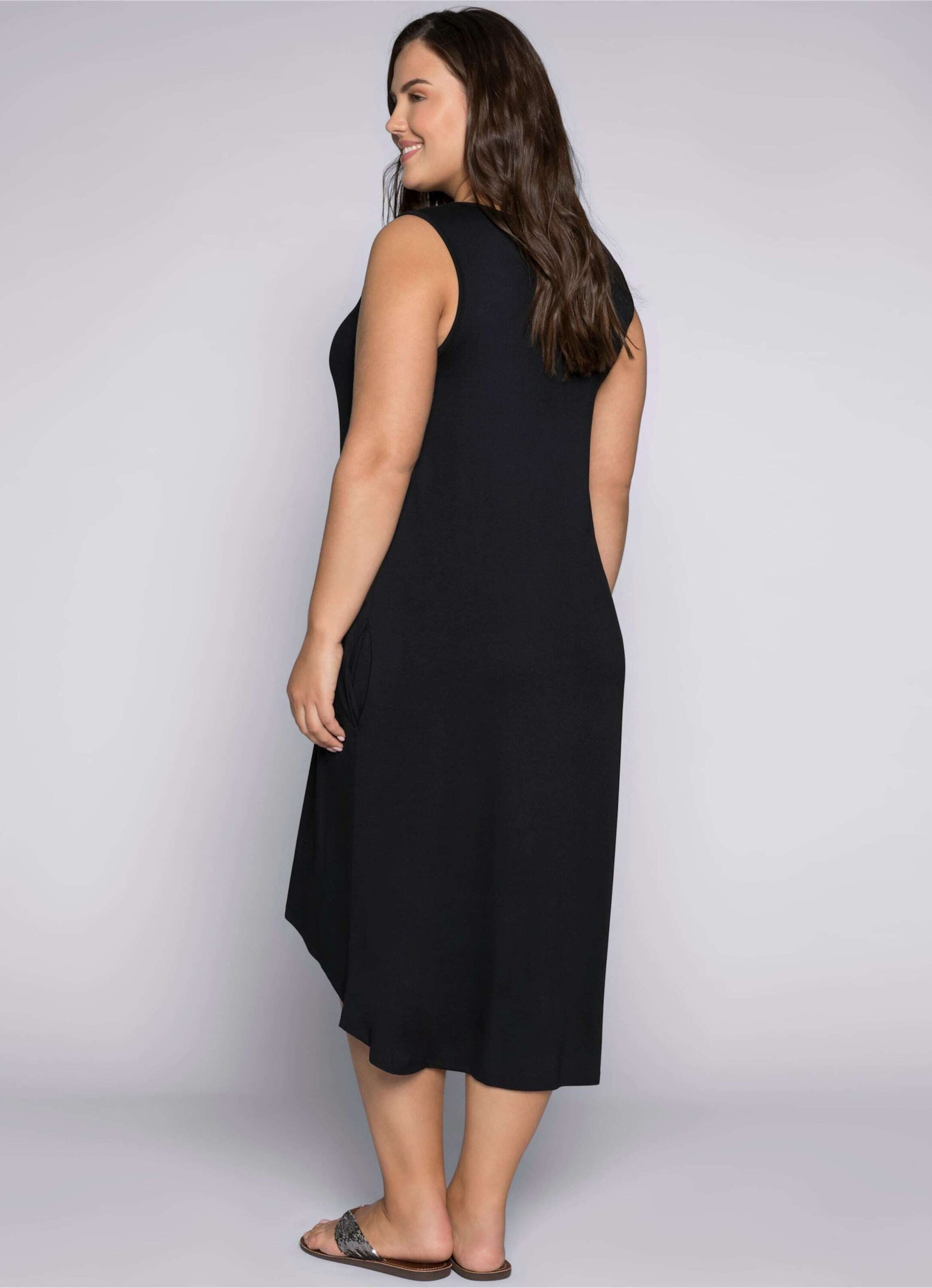 Sheego Strandkleid Strandkleid Ärmellos