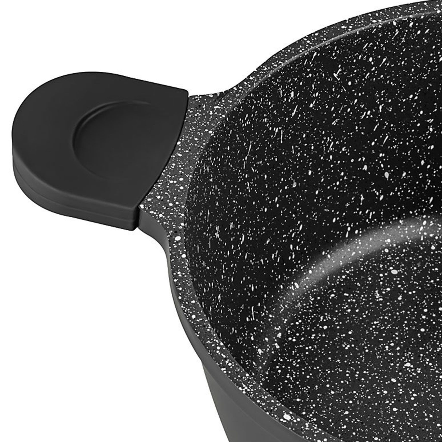 Mulex Topf-Set HAPPINESS BLACKLINE, Aluguß (leichte Reinigung, 6-tlg., exzellenter Antihafteffekt), induktionsgeeignet