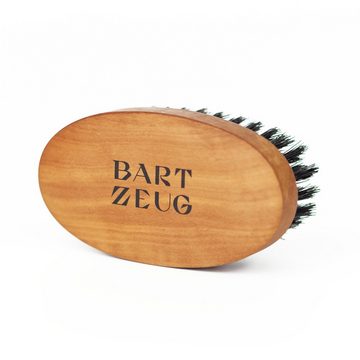 Bartzeug Bartbürste Groß (9,5 x 5cm)Wildschweinborsten & Birnbaumholz, Macht dein Bart weich und geschmeidig