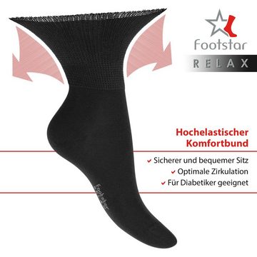 Footstar Gesundheitssocken Gesundheits Diabetiker Socken für Damen & Herren (6 Paar)