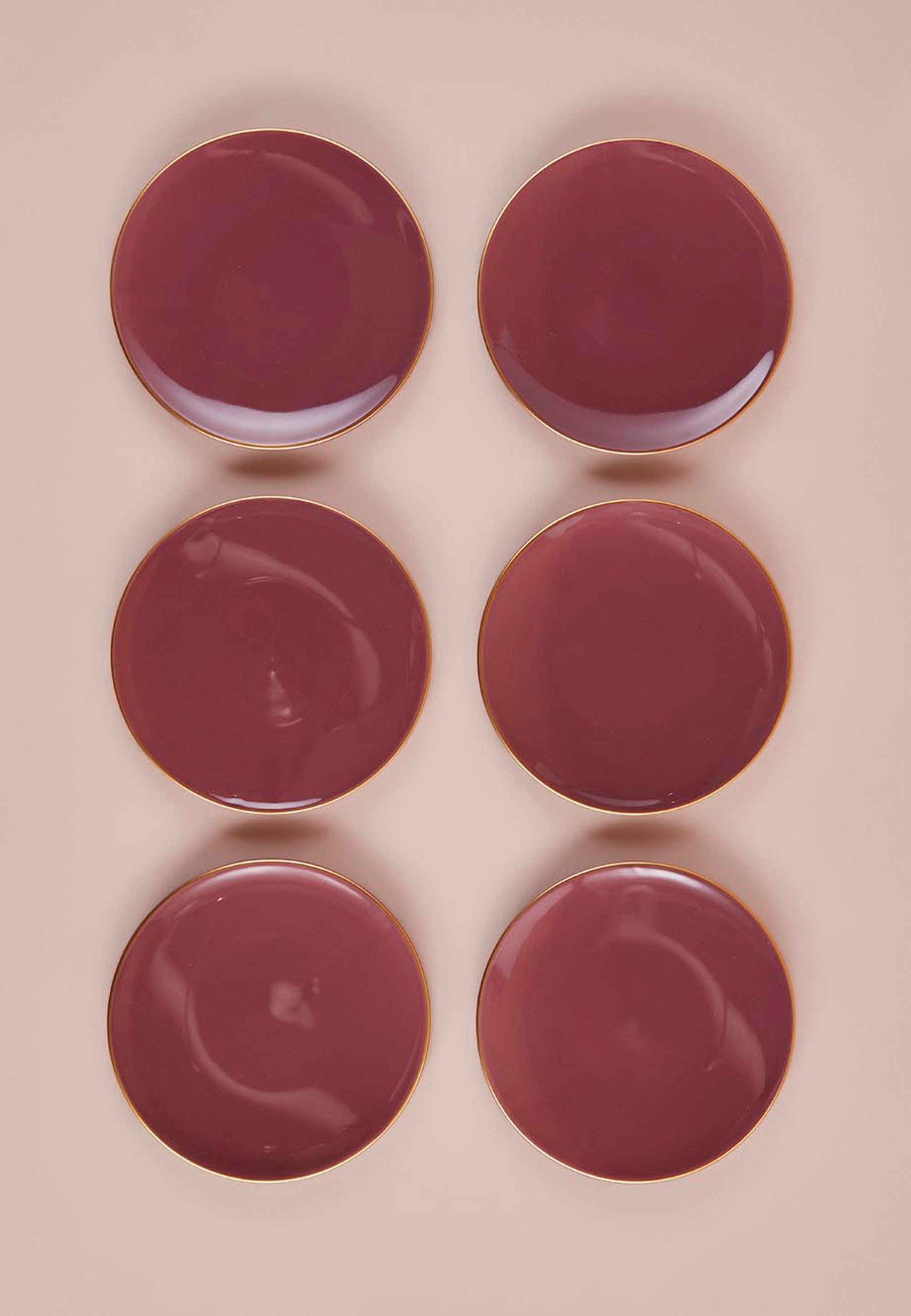 im Bella 6er-Set (6-tlg), Maison Keramik, Allure Keramik, pink praktischen Teller-Set