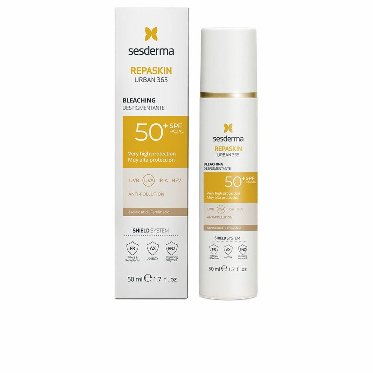 Sesderma Sonnenschutzcreme REPASKIN URBAN 365 depigmentierender Lichtschutzfaktor SPF50+ 50 ml