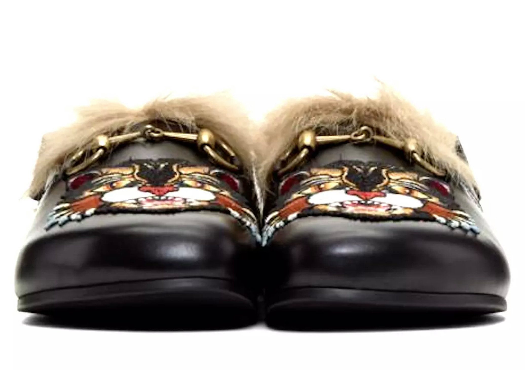 GUCCI Lammfell Princetown Sandalen mit Horsebit Unisex Clog Diese luxuriösen Slipper sind ein seltenes Sammlerstück