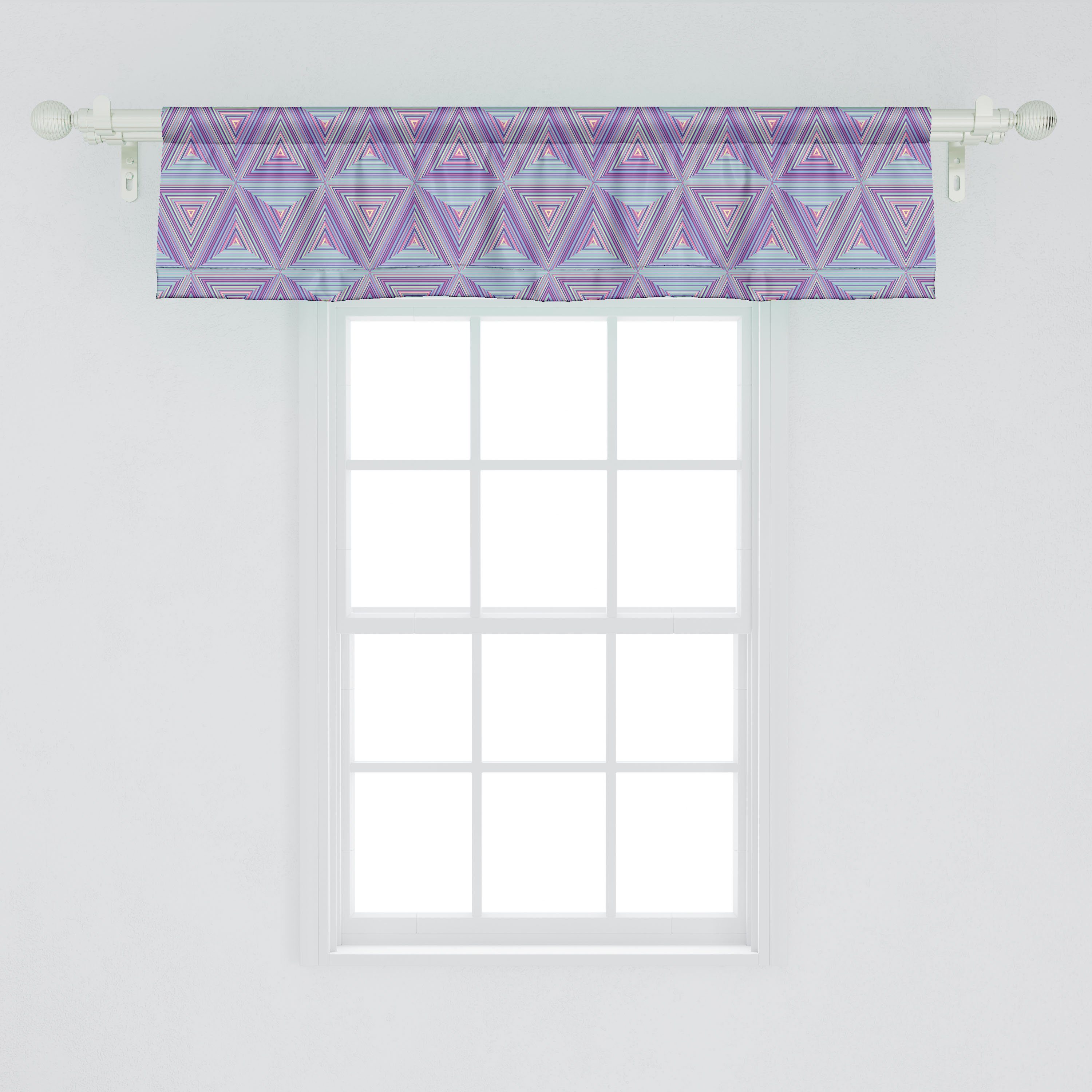 Triangular für in Schlafzimmer Scheibengardine Küche Stangentasche, Dekor Neonfarben Volant Vorhang mit Abakuhaus, Microfaser, Abstrakt