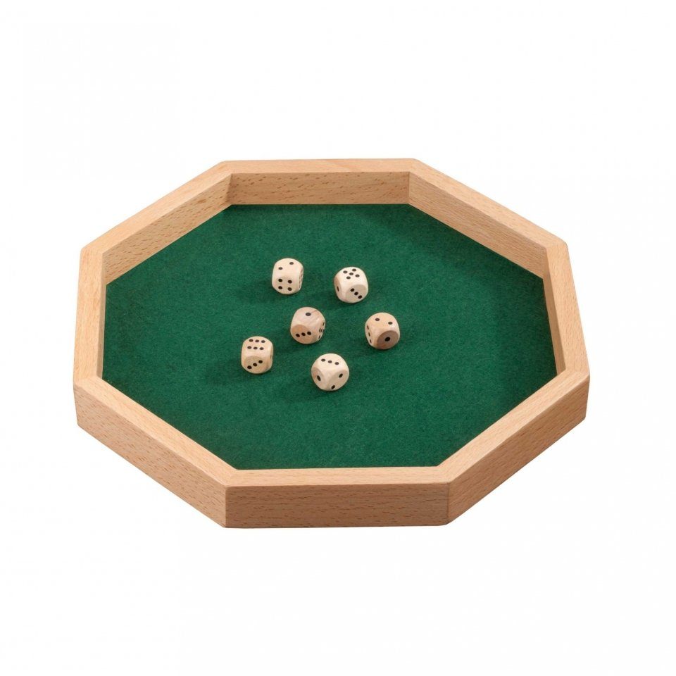 Philos Spiel, Würfelbrett - Octagon - Würfelteller - achteckig