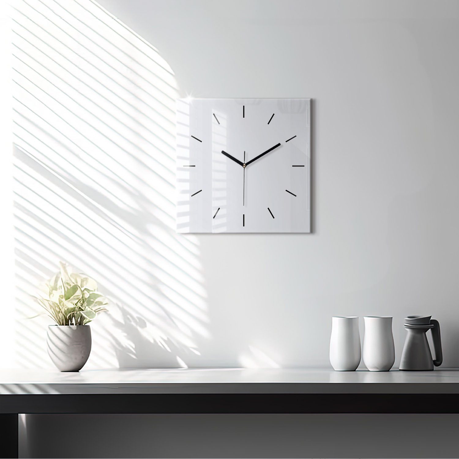 Tulup Wanduhr Glasuhr Modernistische Glaswanduhr 30x30cm günstig online kaufen