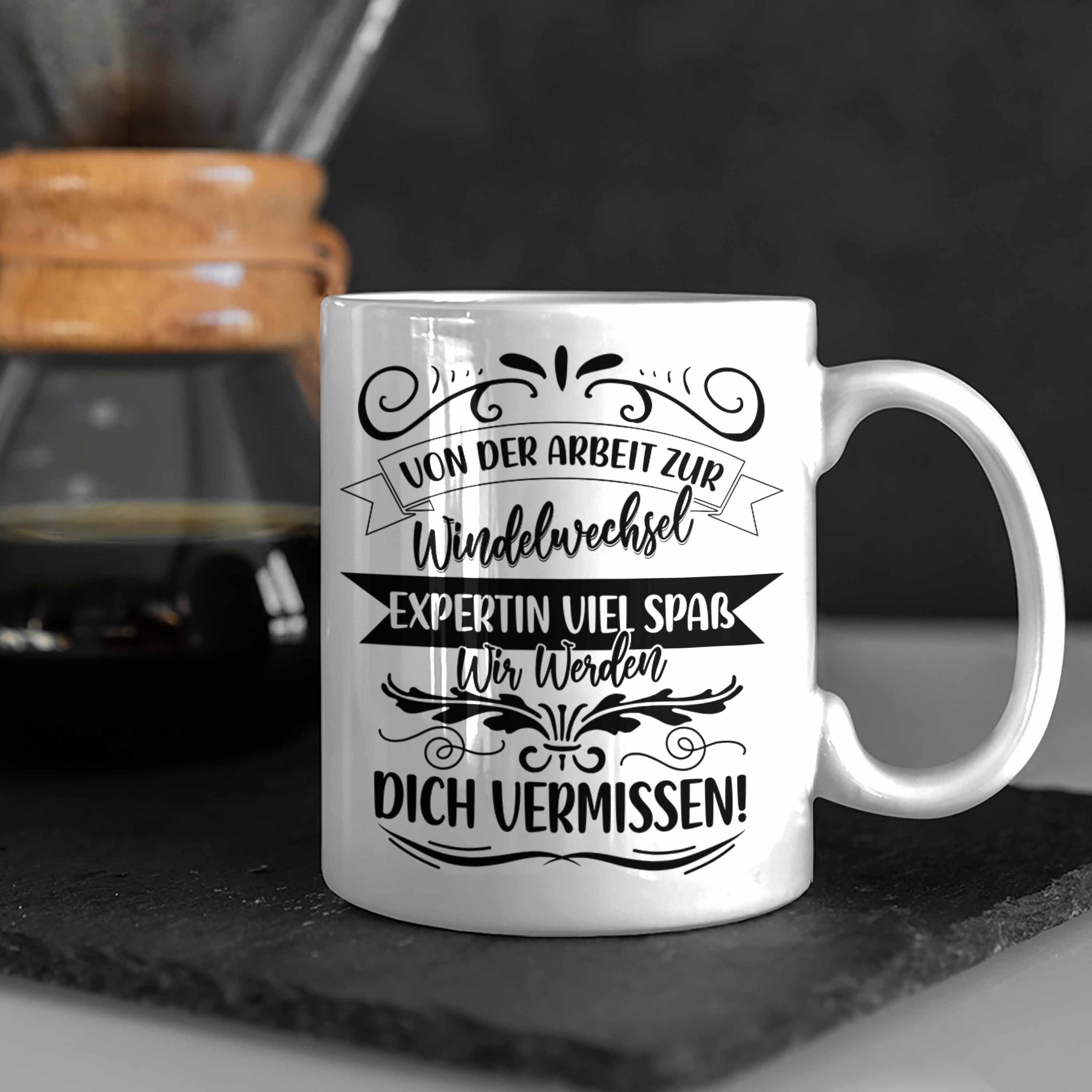 Abschied Mutterschutz Tasse Trendation Weiss Kollegi Kaffeetasse Tasse Mutterschutz Geschenk