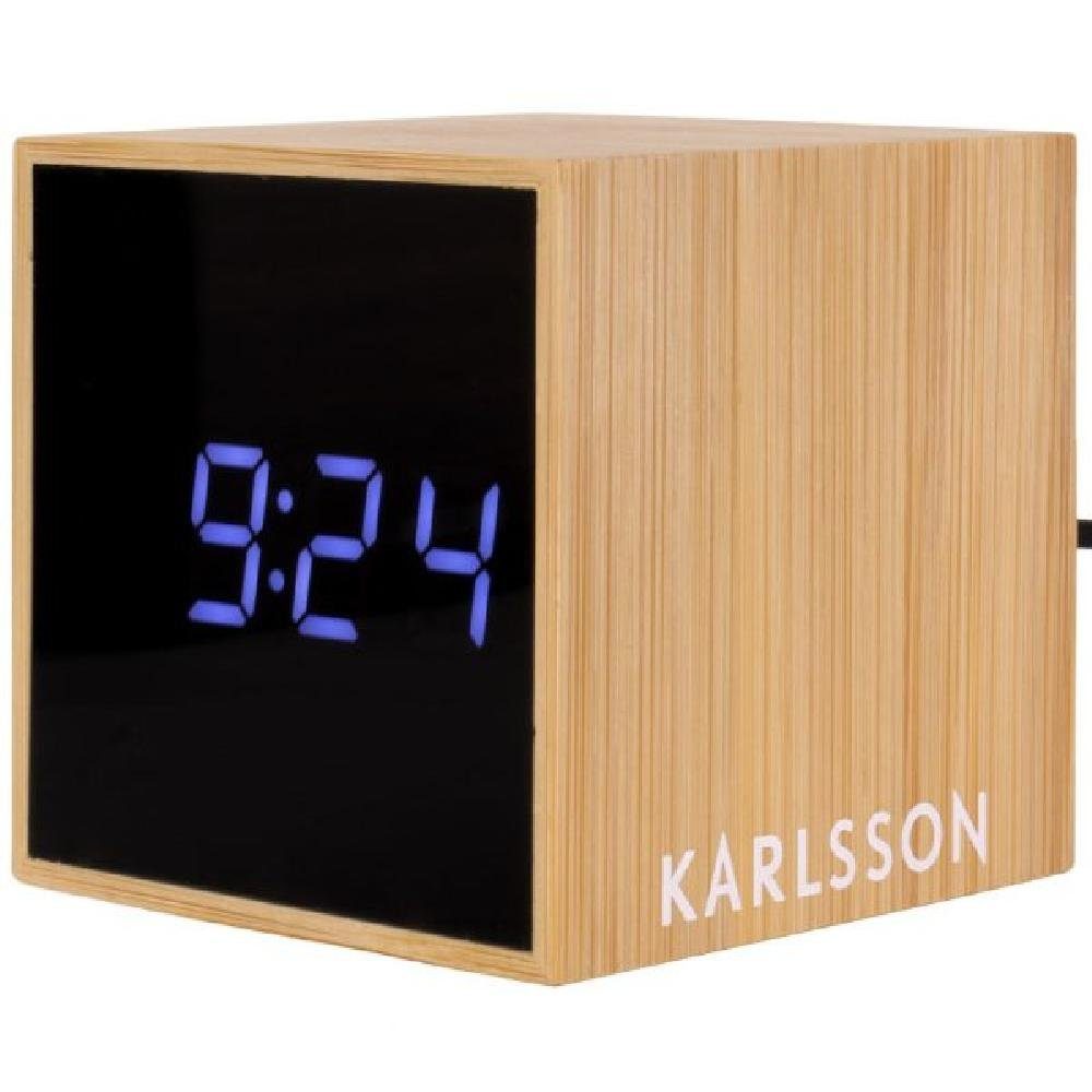 Karlsson Wecker Digitalwecker Mini Cube Bamboo