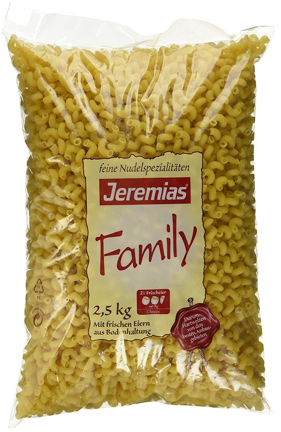 Jeremias Nudeln, Jeremias Drelli Frischei Nudeln aus Hartweizengriess und Ei 2500g