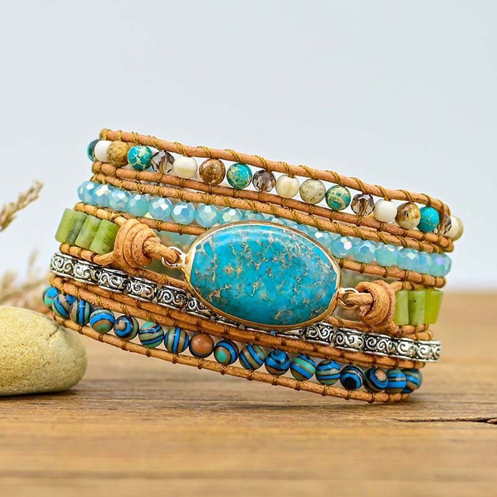 Armband Bringing Kaiserstein, Armband,Webenarmband Frauen Blauer goldenes ELEKIN für
