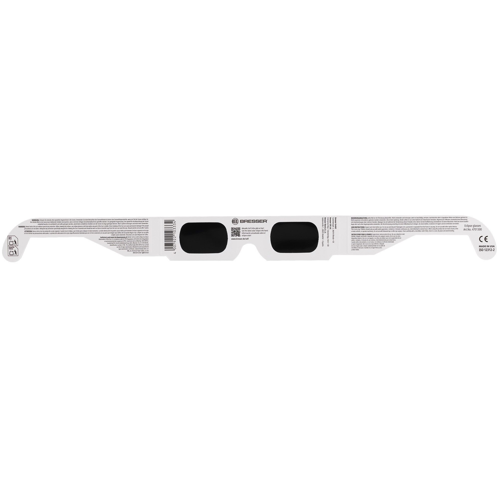 BRESSER Teleskop Sonnenfinsternis-Brille Design-B (1 Stück)