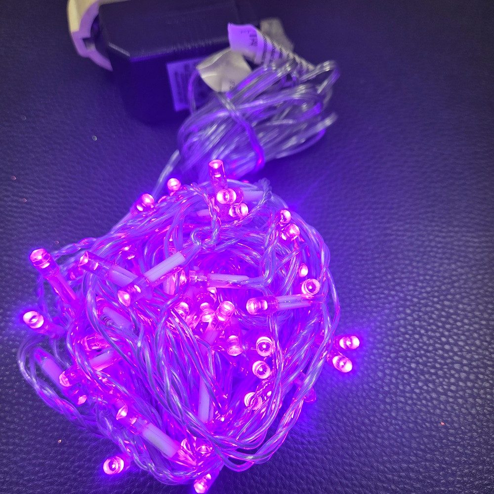 STAR TRADING LED-Lichterkette 462-24 LED Lichterkette 80er 7,9m pink innen