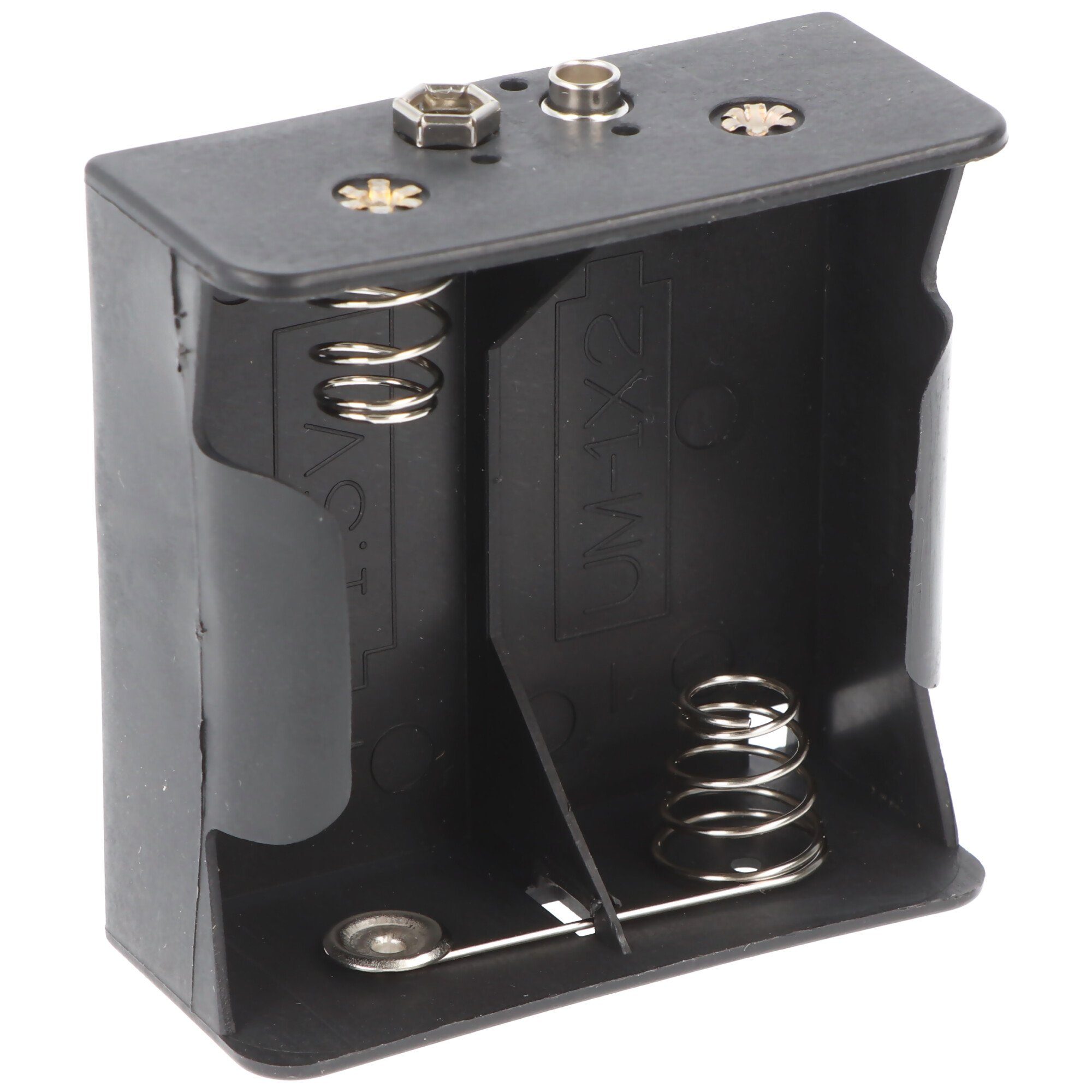 Goobay Batteriehalter für 2x Mono mit Druckknopf Batterie