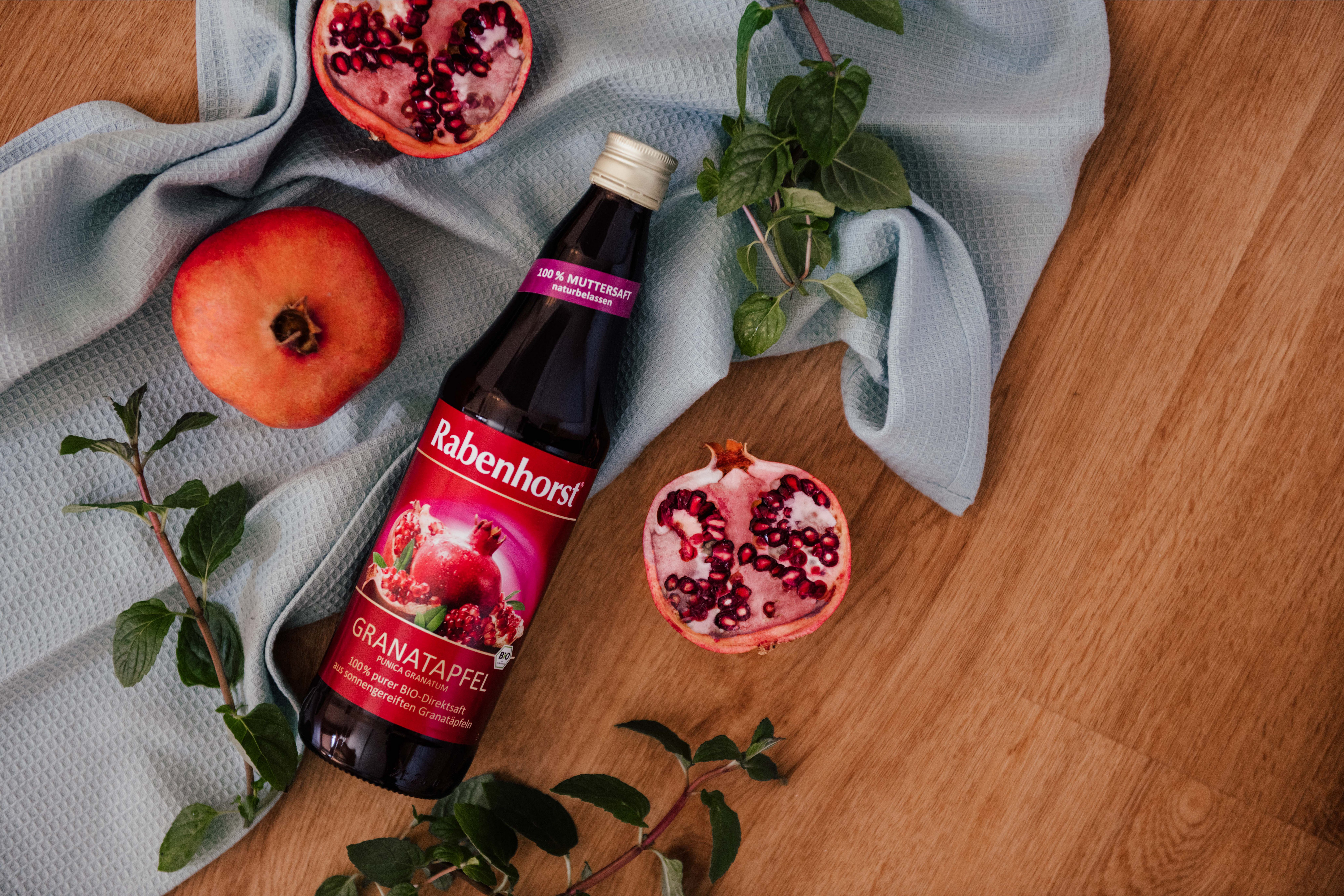 Haus Rabenhorst Saft RABENHORST Granatapfel MUTTERSAFT BIO 6er Pack (6 x 700 ml), 0,7 l, 700 ml, 6 St.