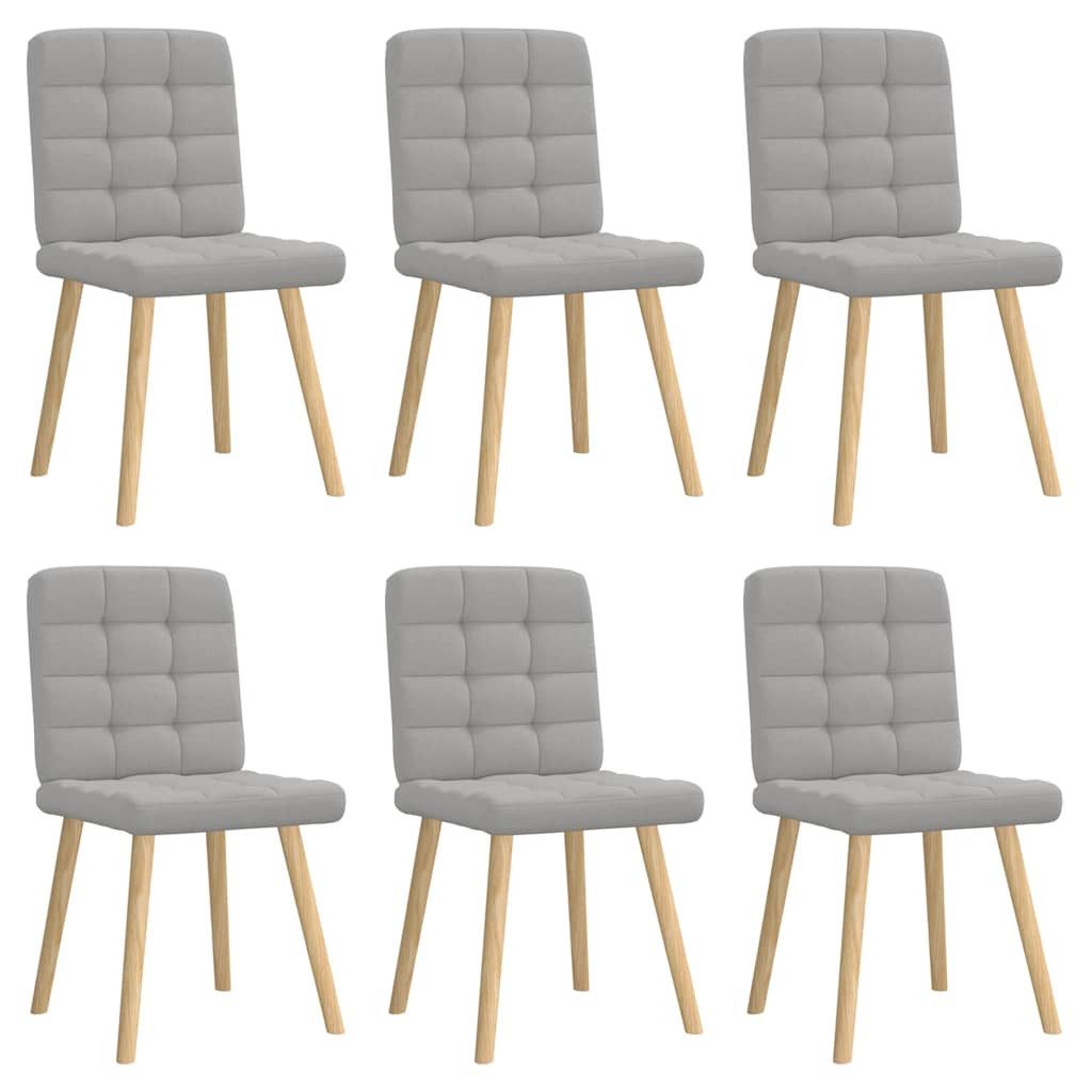 vidaXL Esszimmerstuhl Esszimmerstühle 6 Stk. Wolkengrau günstig online kaufen