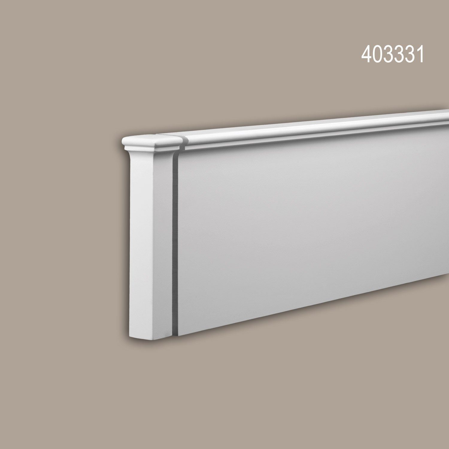 Profhome Zierleiste 403331 Stirnelement Außenstuck Zierelement Fassadenelement, kleben, Polyurethan Hartschaum, 1-St., 1 x Stuckleiste, Stirnelement für Fassadenleiste Stuckleiste Außenstuck