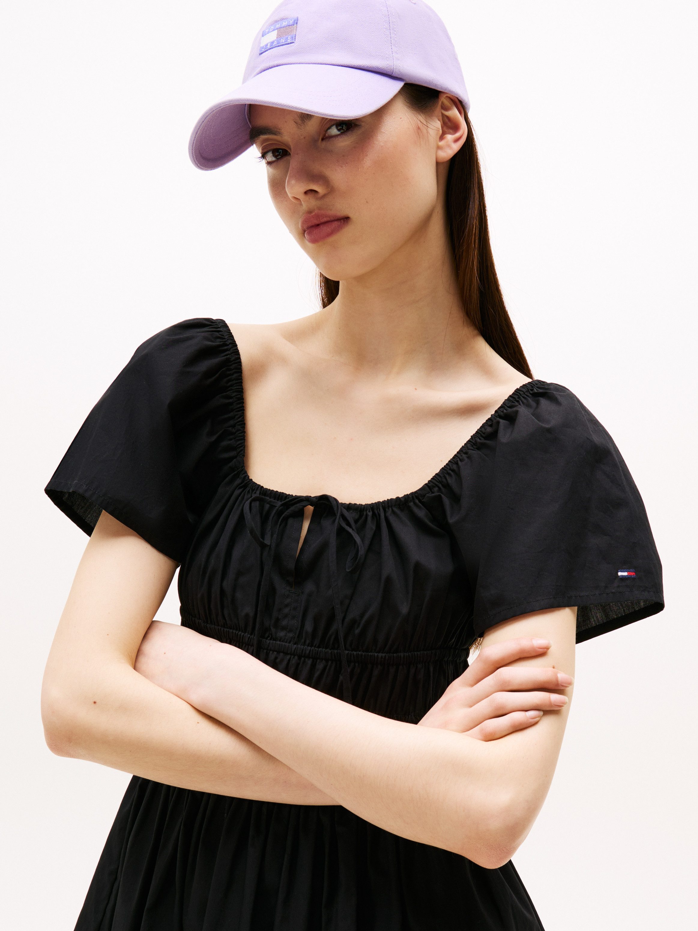 Tommy Jeans Minikleid TJW ROUCHE MINI POPLIN DRESS EXT