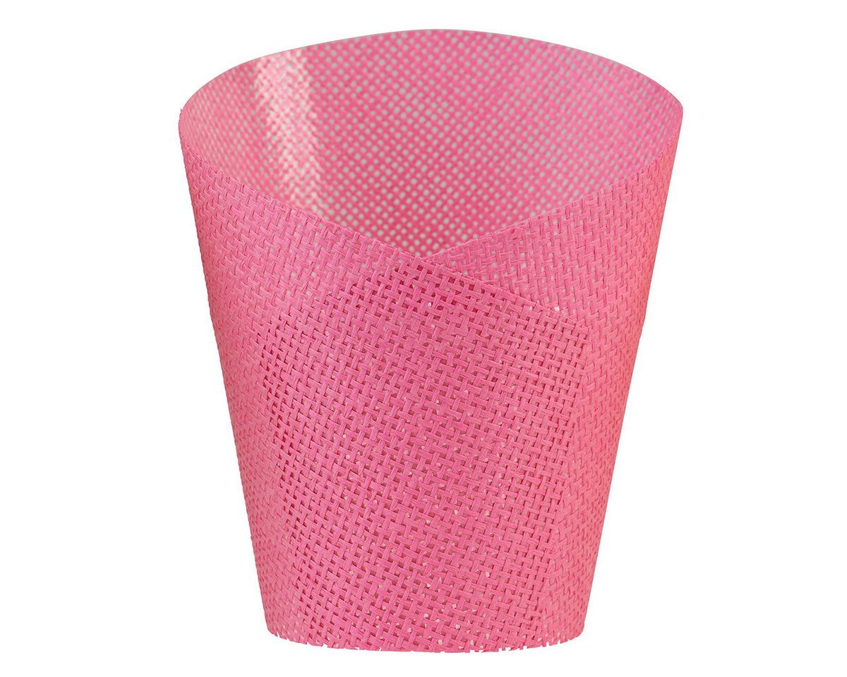 Thumbnail - Viana Packpapier Übertopf Papier Pflanztopf Set gewebt Farben Pink Gelb Grün Ø9cm