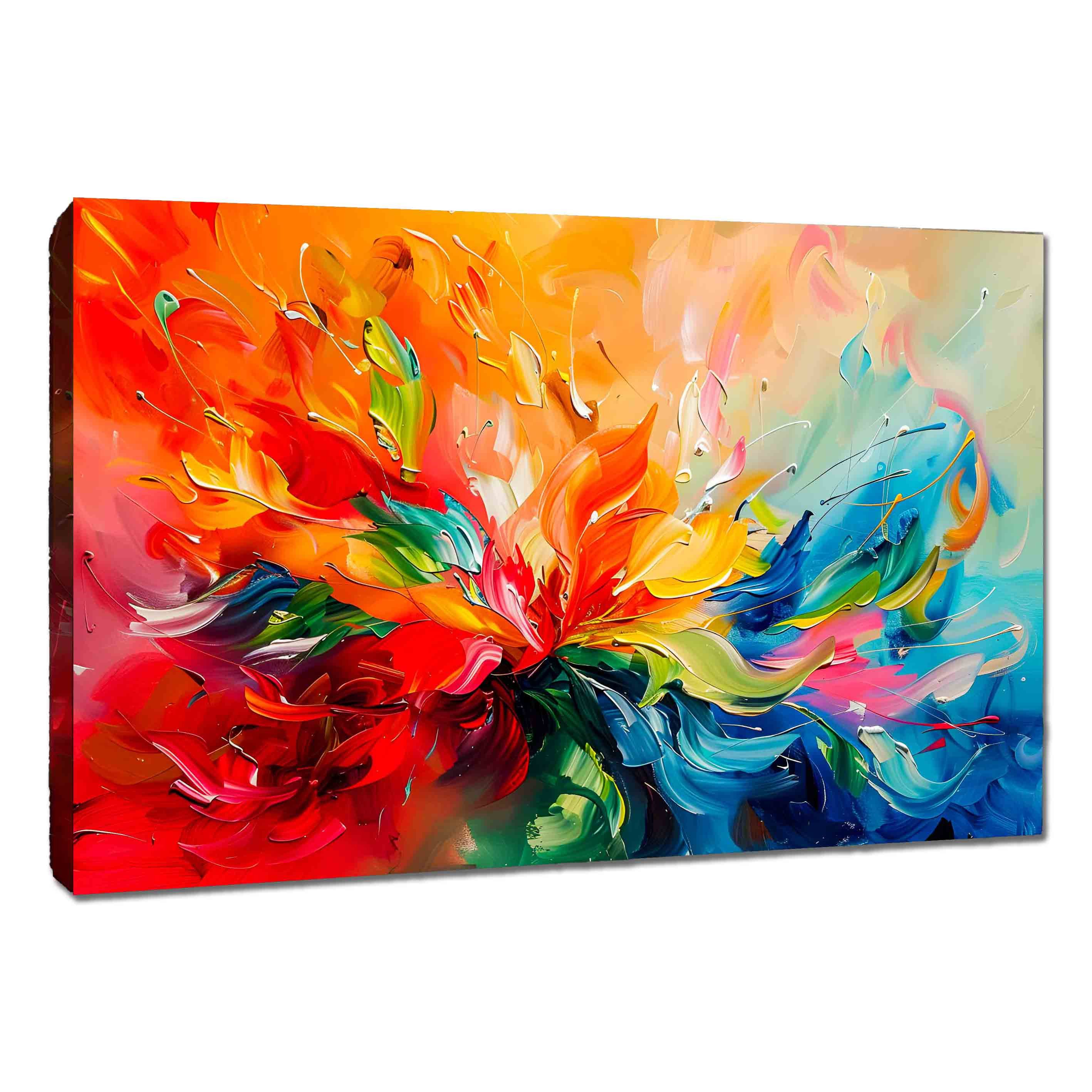 Leinwando Wandbild Leinwandbild - Abstrakte Blumen günstig online kaufen