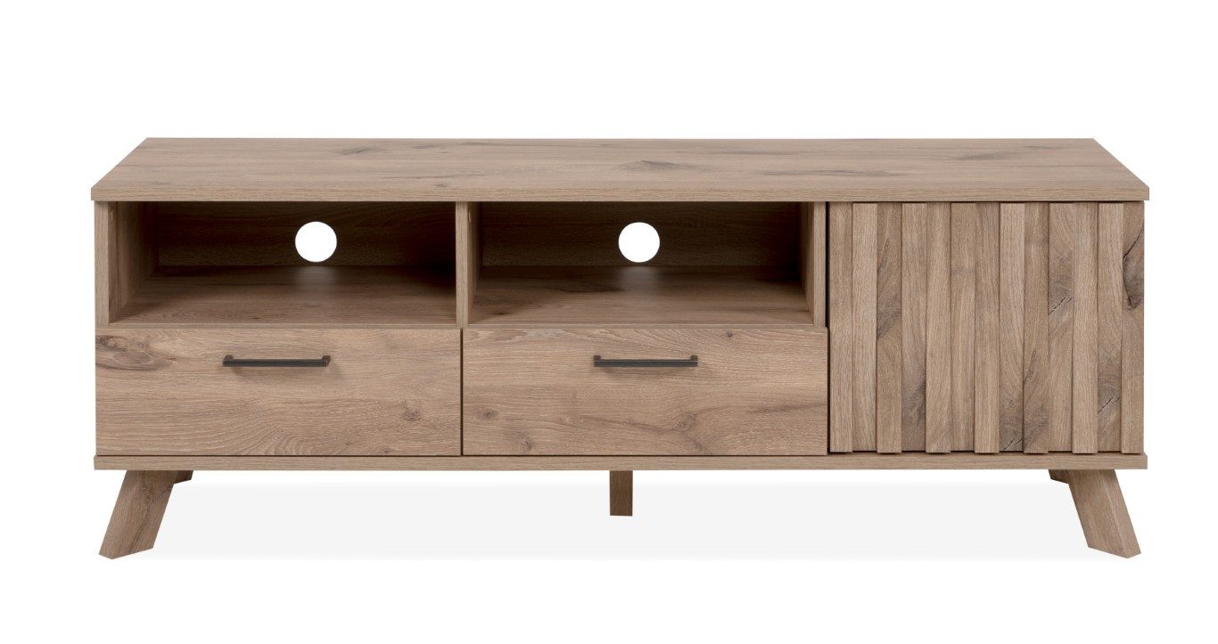 Lowboard Lowboard TV-Board Wellington, 3D-Reliefoptik, Schwedeneiche