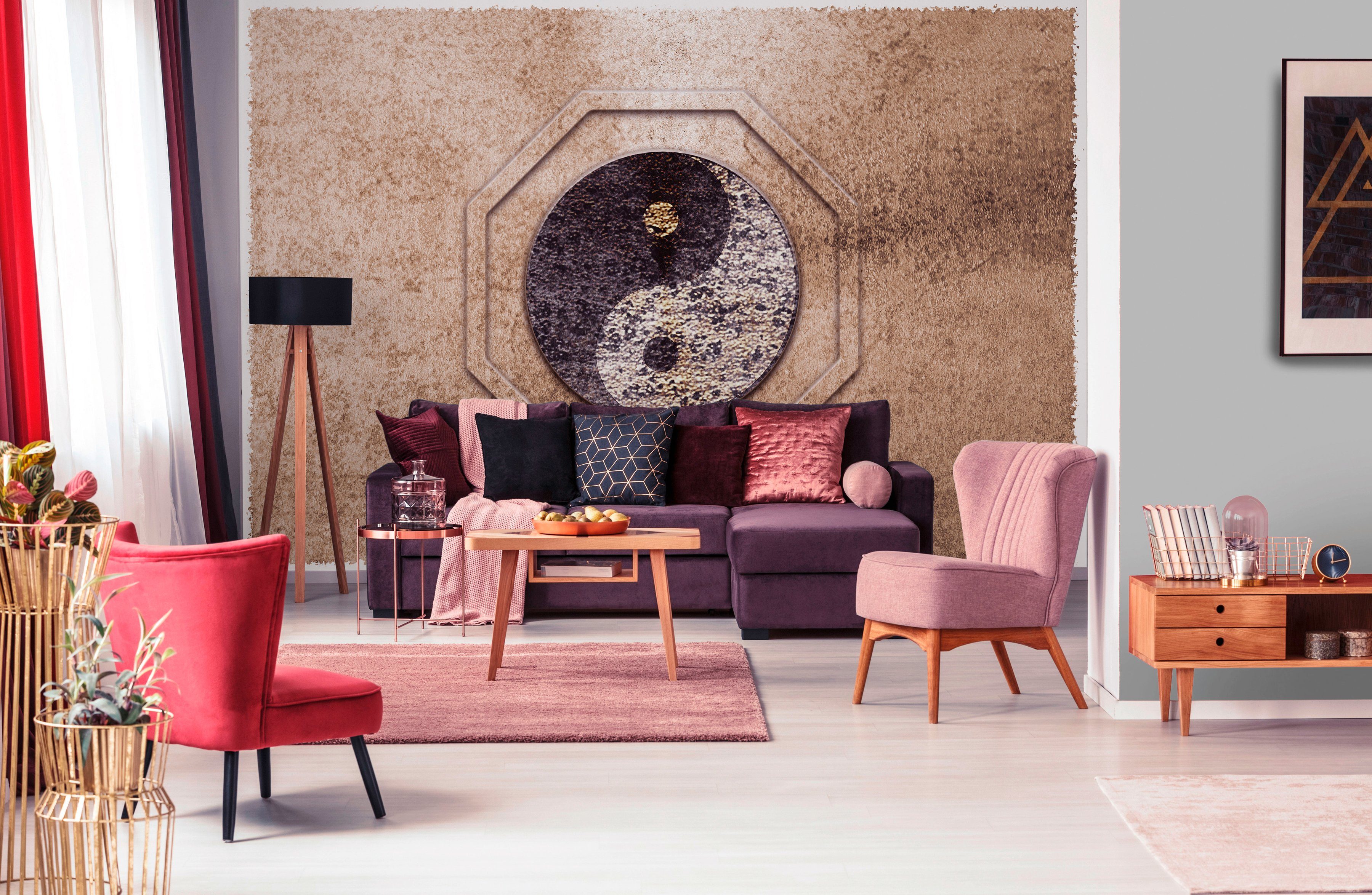 Architects Paper Fototapete Atelier 47 Yin & Yan 2, glatt, orientalisch, (4 St), Vlies, Wand, Schräge, Decke