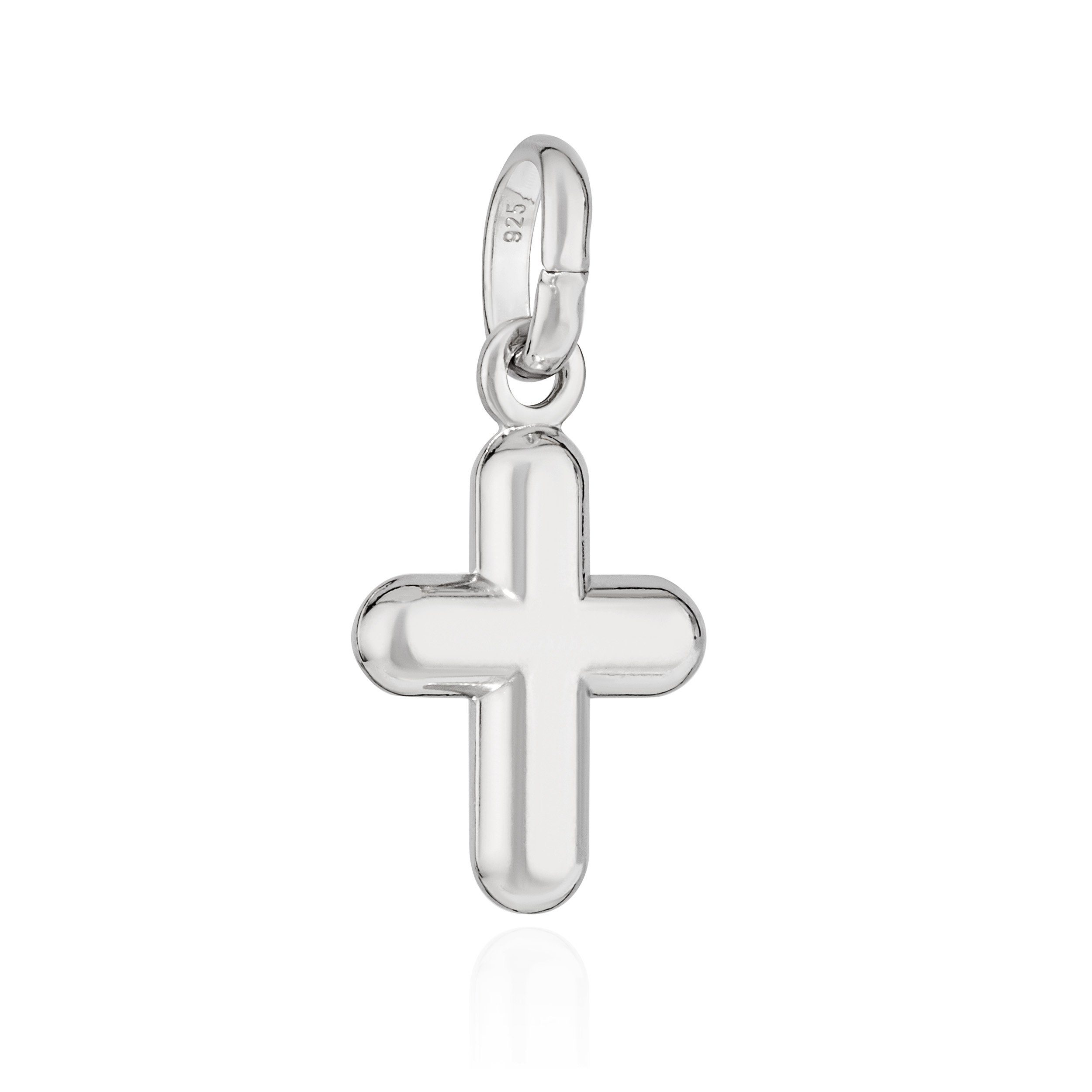 NKlaus Kettenanhänger Kettenanhänger Kreuz 925 Silber hochglanz 13x8mm Kruzfix Amulett chris