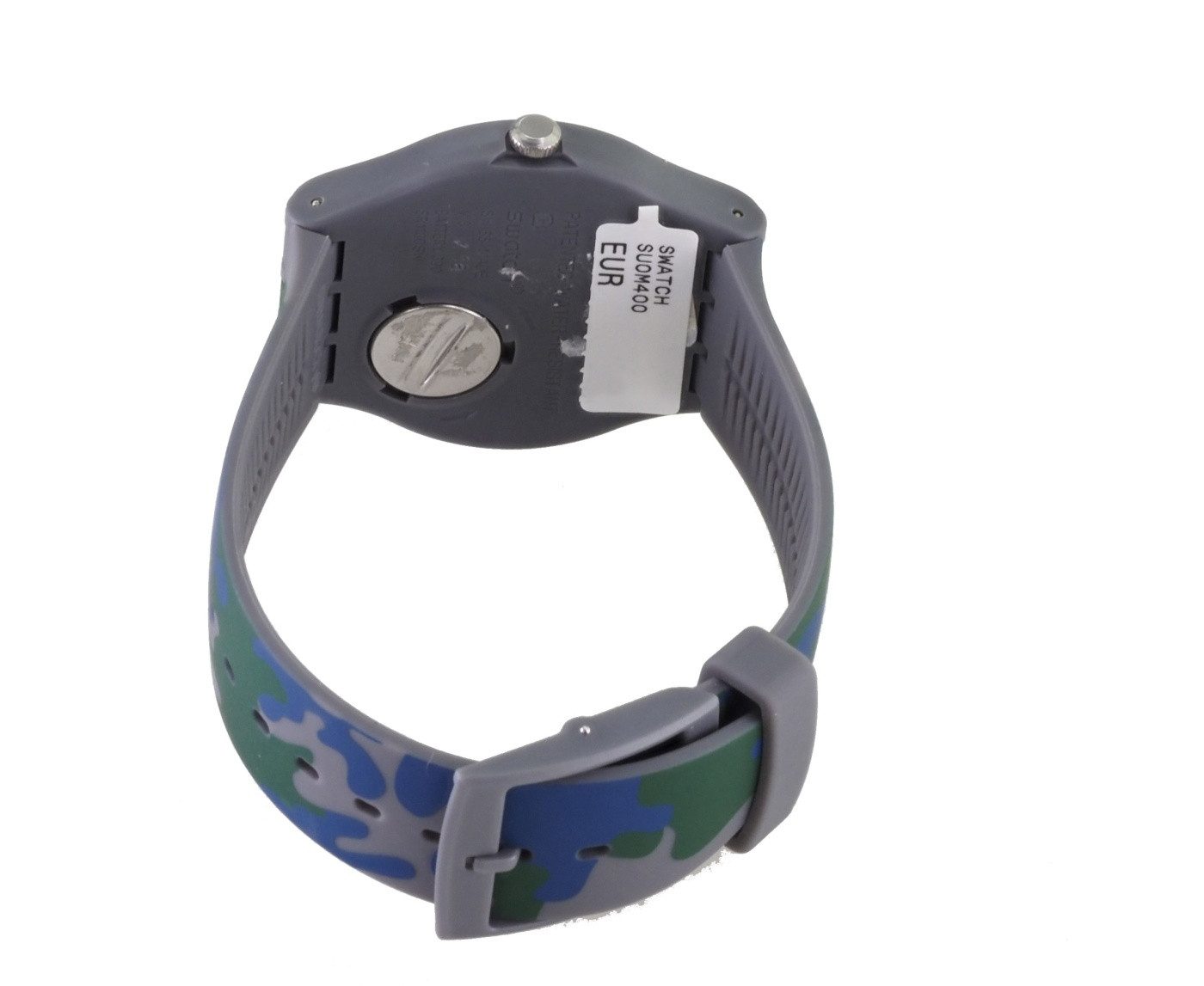 Swatch Quarzuhr Swatch Herren Quarz Uhr SUOM400 CAMOUGREEN X30, (Weiß)