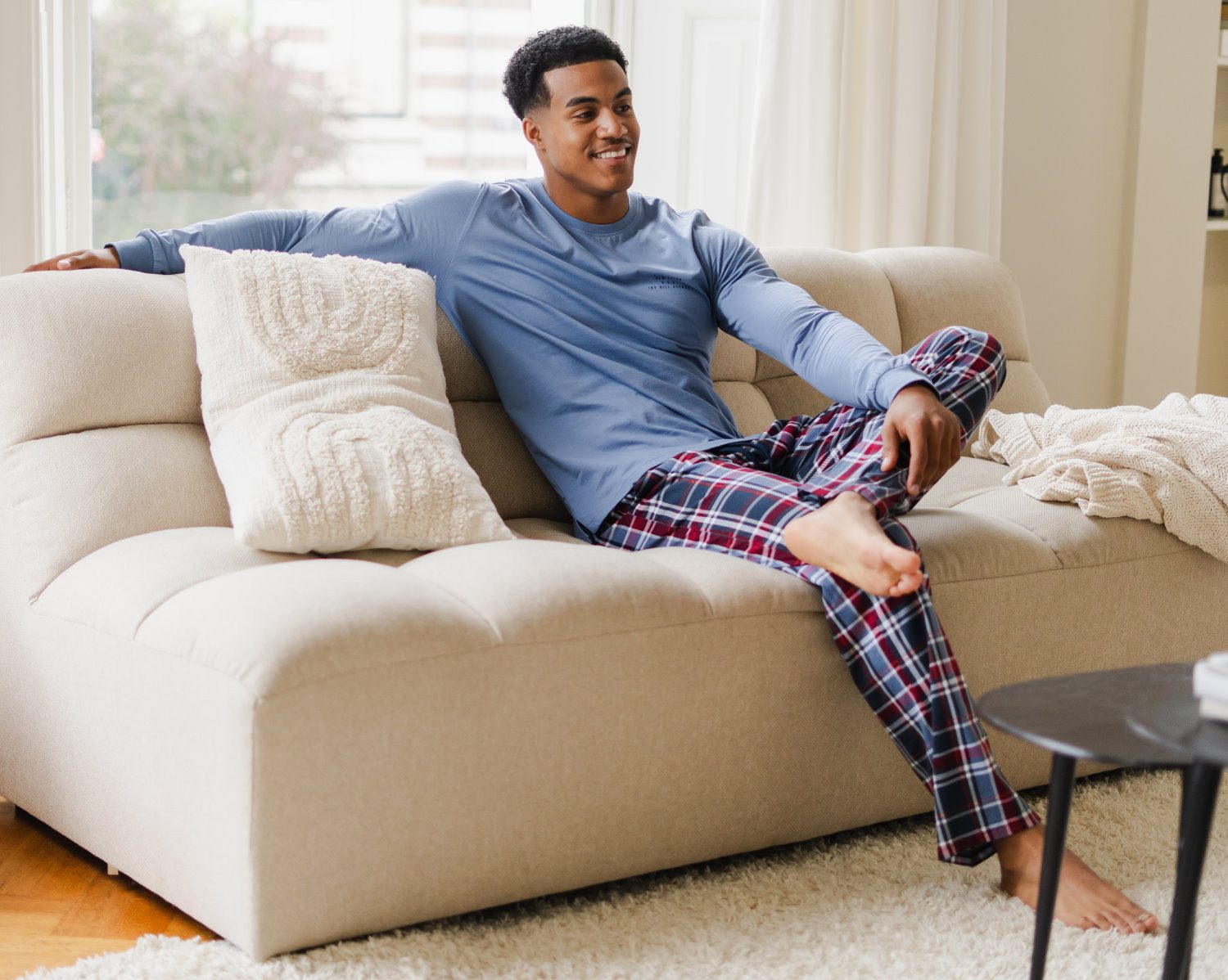 Phil & Co. Pyjamaoberteil Herren Pyjamashirt Langarm (1-tlg) Baumwolle günstig online kaufen