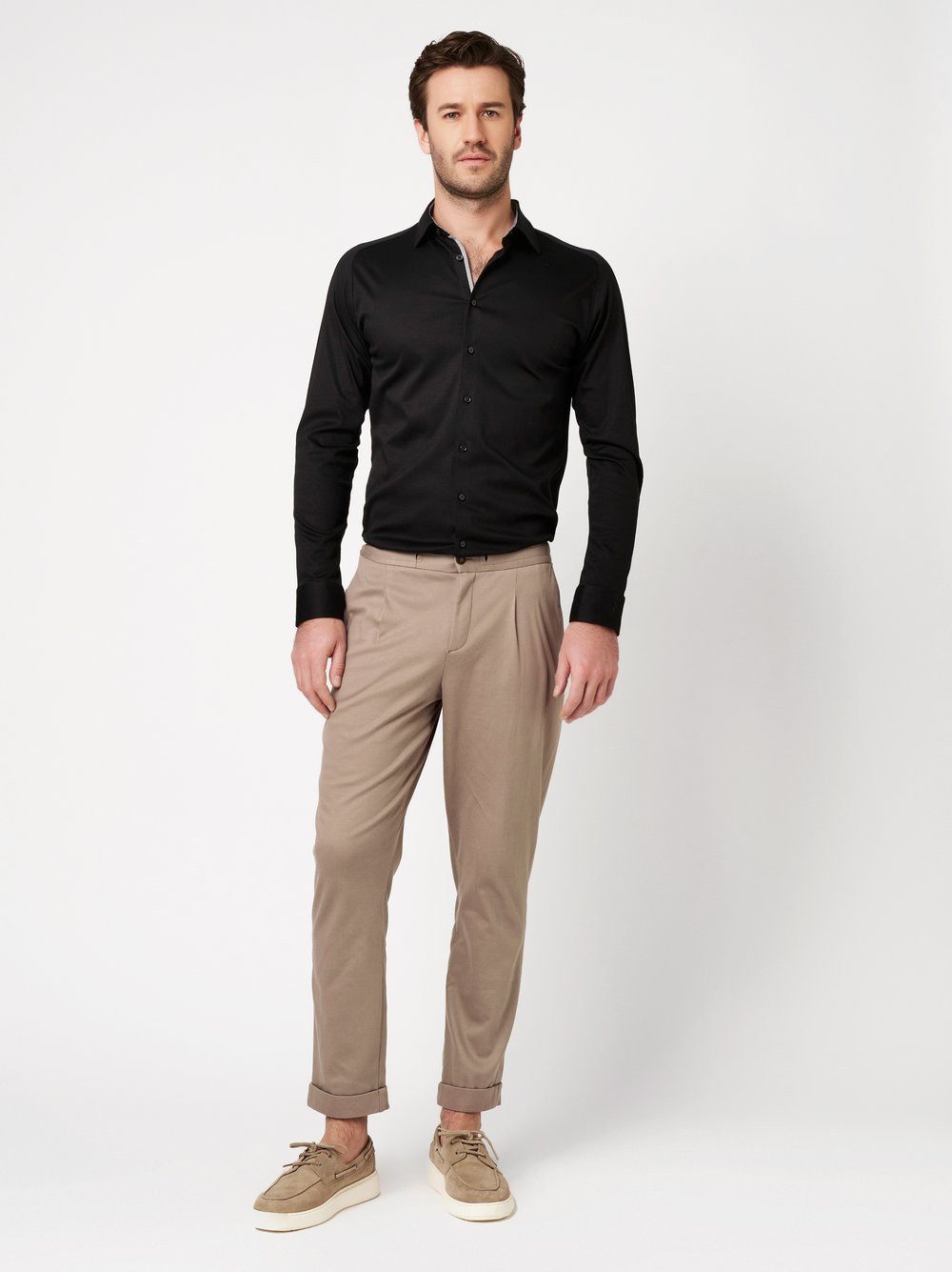 DESOTO Langarmhemd Jerseyhemd Casual Kent – Bild 4 von 5